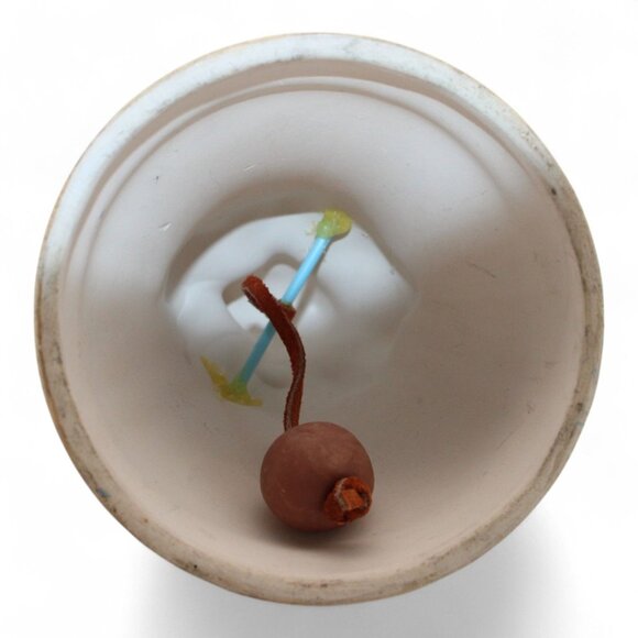 Vintage Hand-Painted Ceramic Squirrel Bell With Leaf Accent - Woodland Décor - Picture 5 of 5